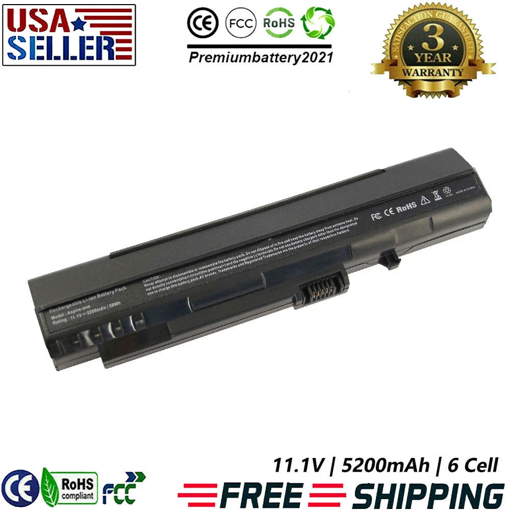 Lapop Battery for Acer Aspire One A110 A150 D150 D250 ZG5 531 UM08A73 KAV60
