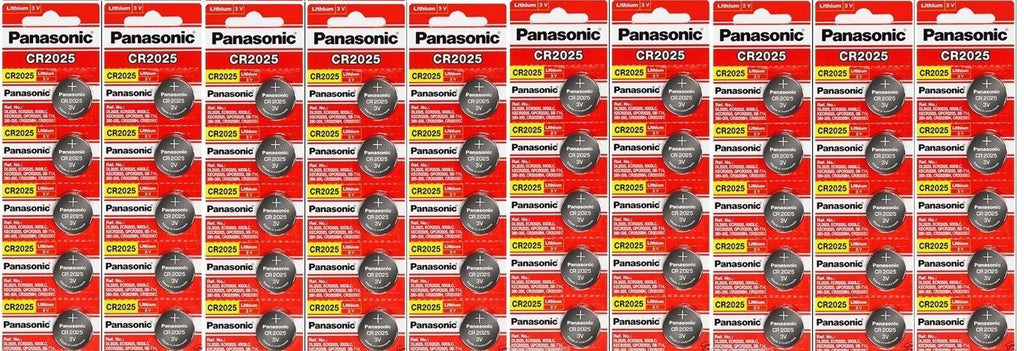 50 x Fresh PANASONIC CR 2025 CR2025 CR2025 LITHIUM COIN CELL Battery Exp 2030
