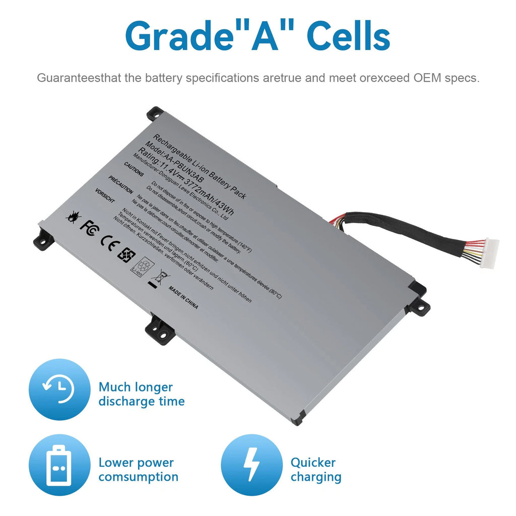 AA-PBUN3AB Battery For Samsung NP530E5M-X02US NP550XTA-K01US 7 Spin NP740U5L