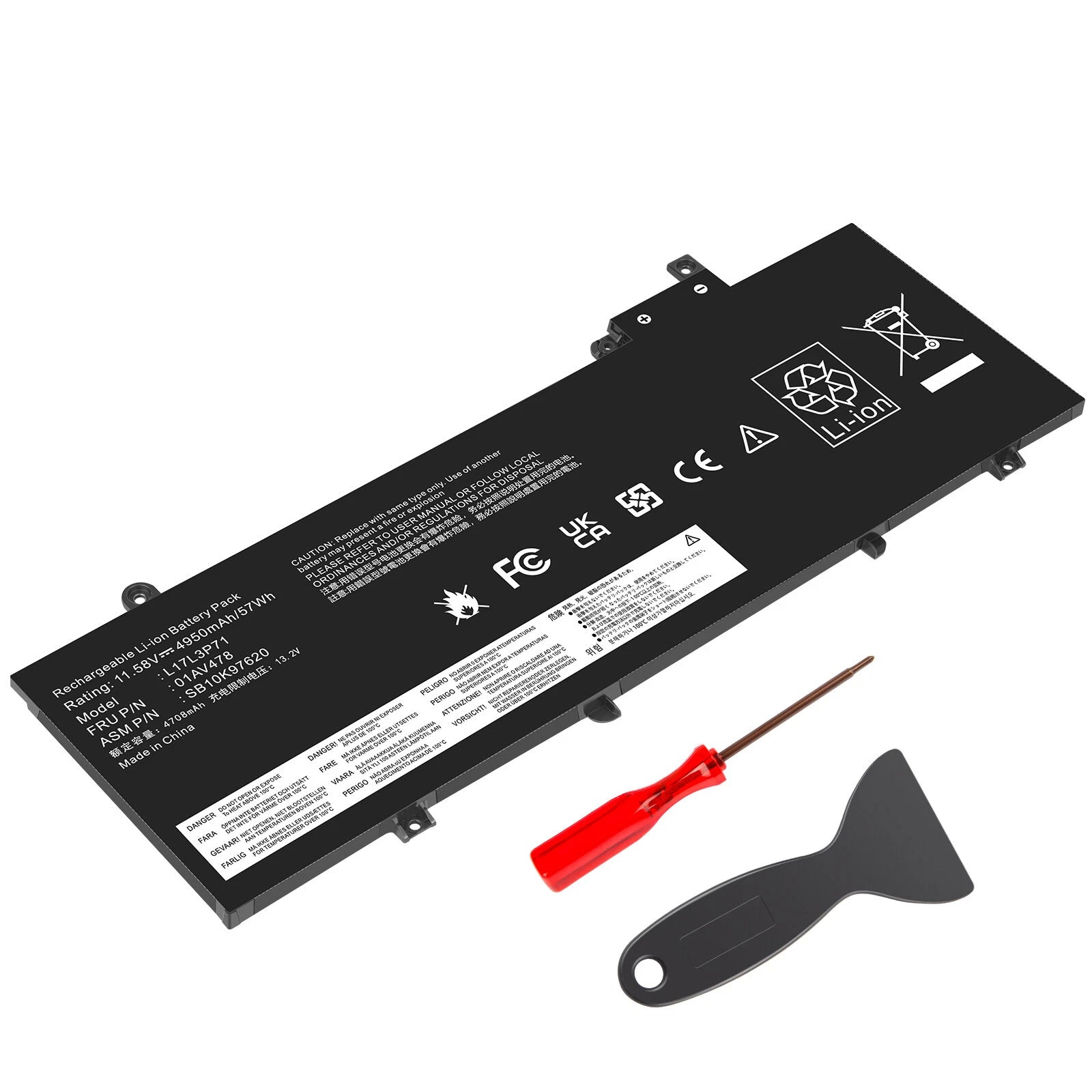 01AV478 Battery For Lenovo ThinkPad T480s Series 11.58V 57Wh 01AV480 01AV479