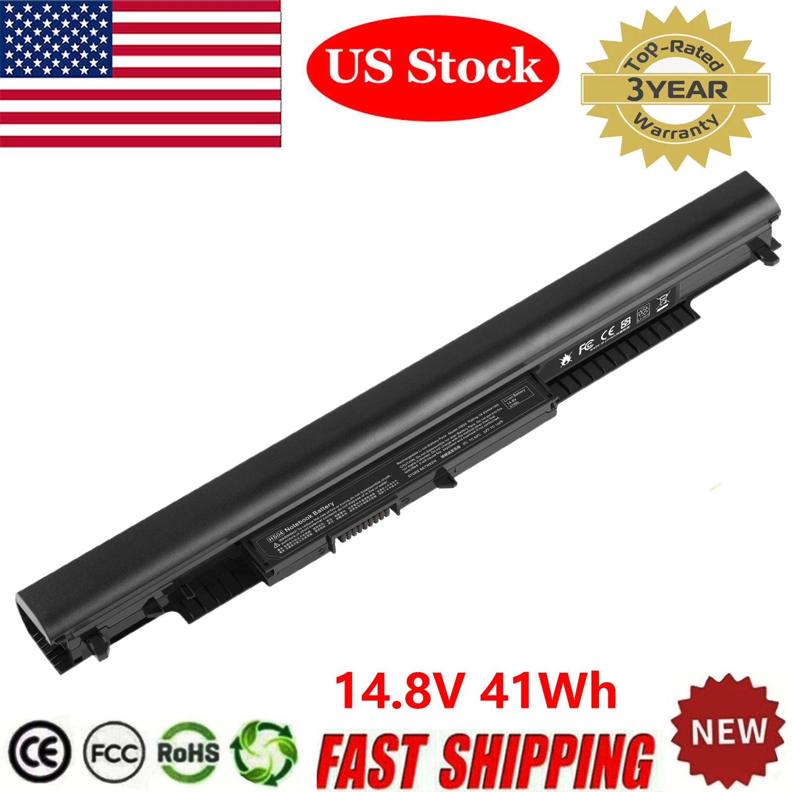 For HP 807957-001 Laptop Battery 807956-001 807612-421 HS03 HS04 HSTNN-LB6U us