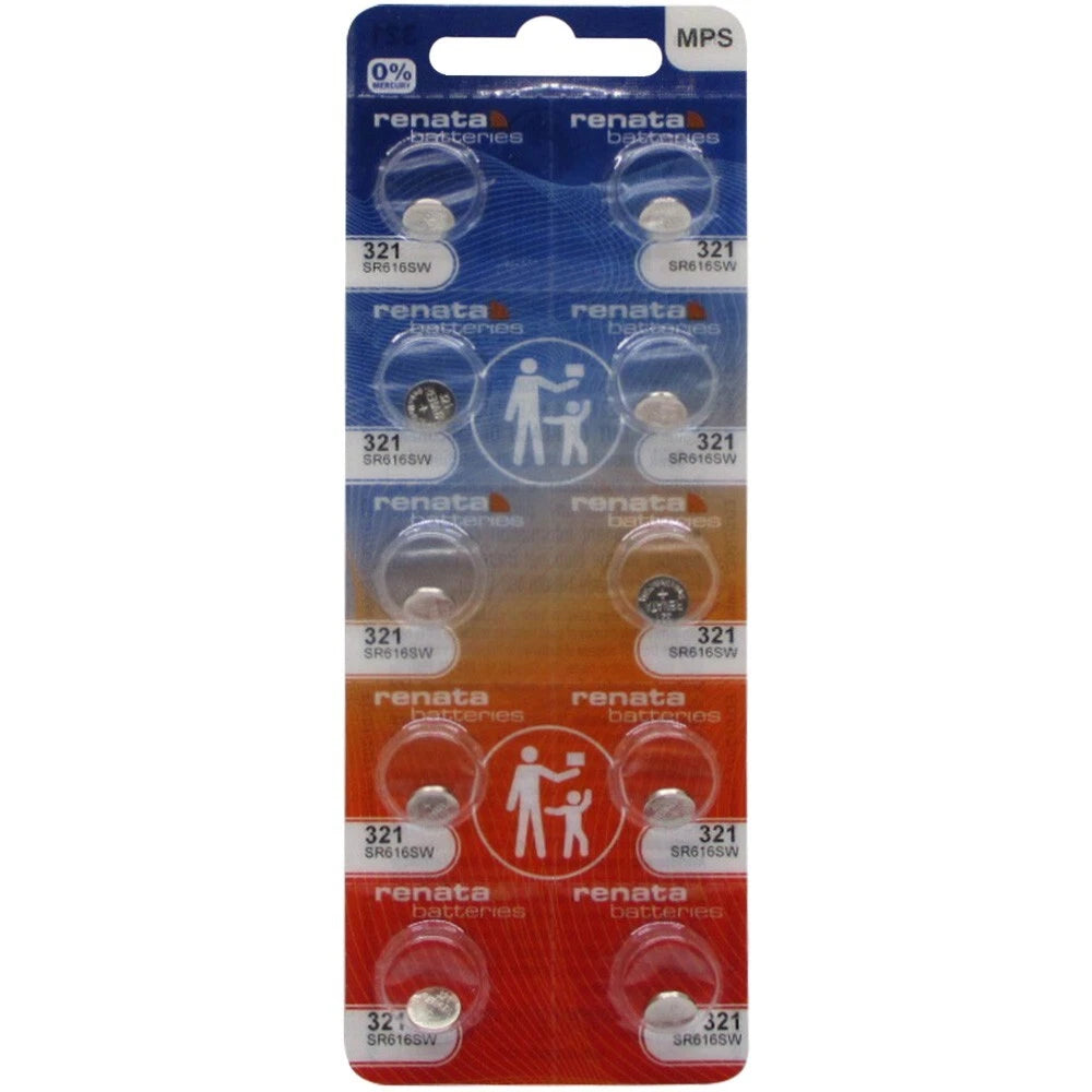 20 Renata 321 - SR616SW Button Cell Batteries