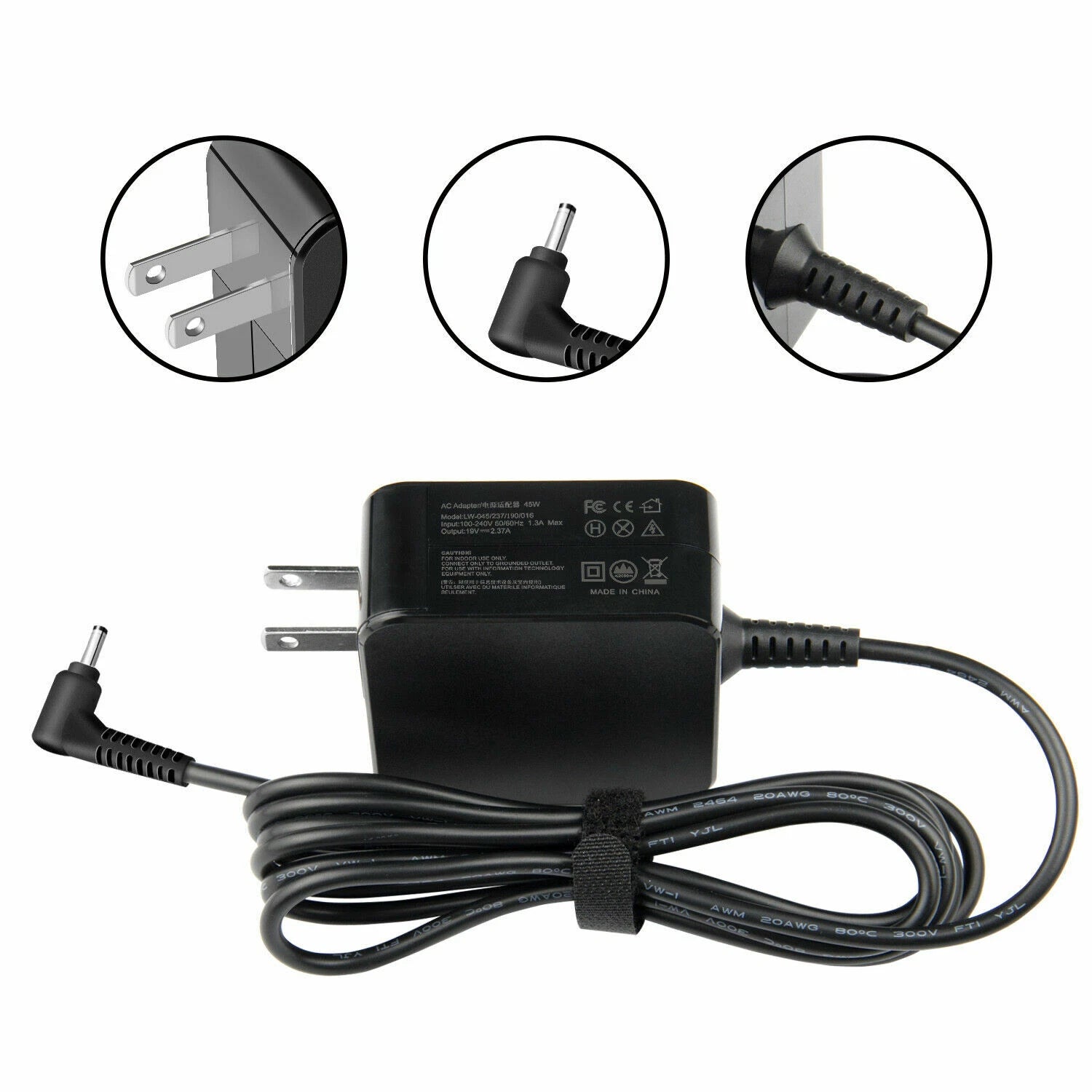 45W 19V 2.37A For Asus Zenbook UX21 UX21E UX31 UX31e Power Adapter Charger