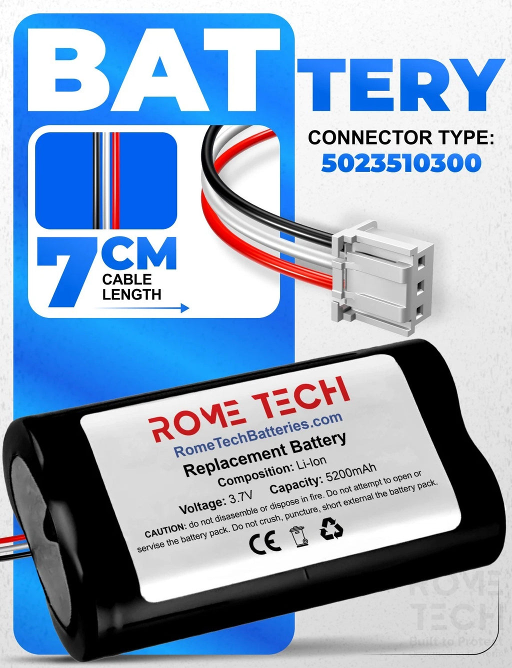 Powerful 5200mAh Replacement Battery for Sonos Roam 111-00005 ,IP-038535-101