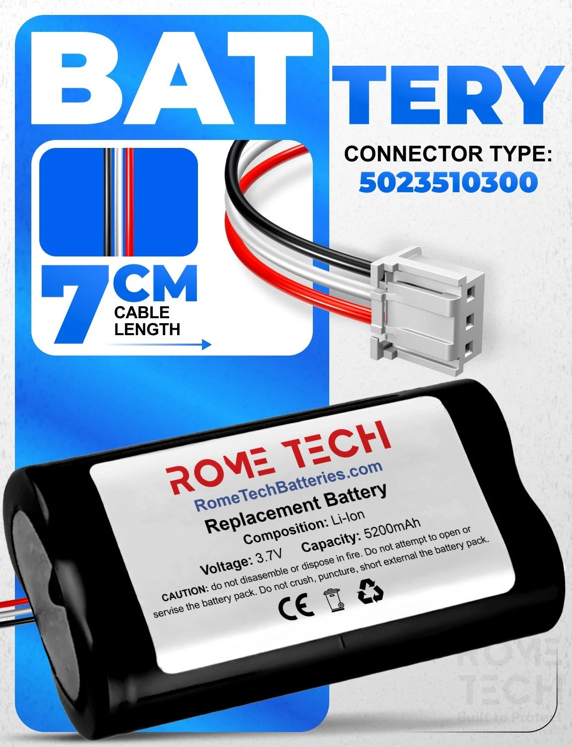 Powerful 5200mAh Replacement Battery for Sonos Roam 111-00005 ,IP-038535-101