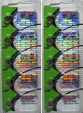 10 Maxell (SR721SW) Silver Oxide Batteries 1.55 Volt