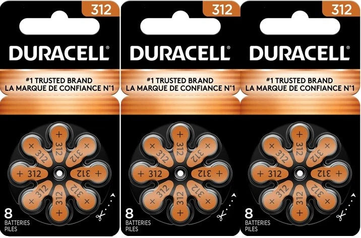 Duracell Hearing Aid Batteries Size 312 - Fast shipping- Fresh Exp-2029