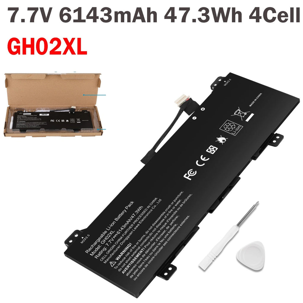 New GH02XL Battery For HP Chromebook 11A 11 G8 14 G6 HSTNN-DB9M L75783-005 47.3W