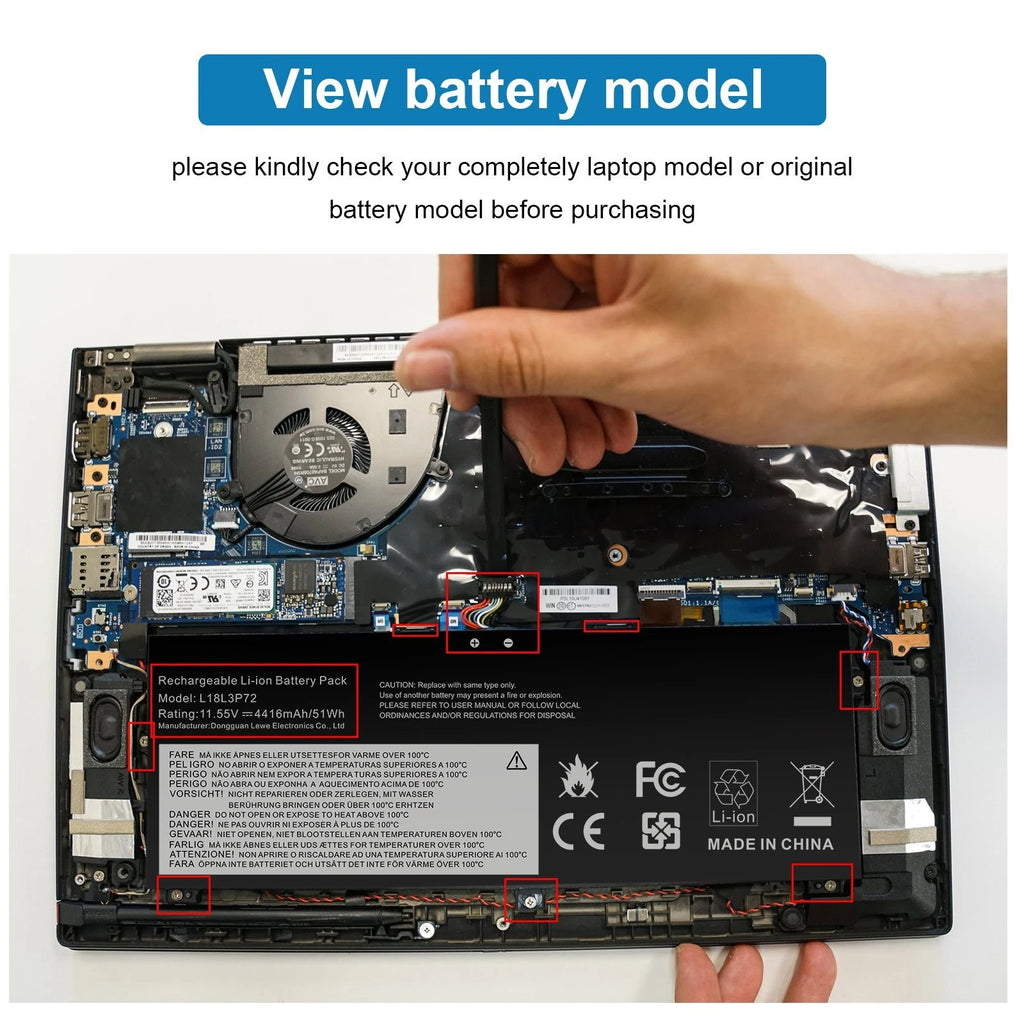 ?51Wh L18L3P72 L18M3P72 02DL021 Battery For Lenovo ThinkPad X390 X13 Yoga Gen 1