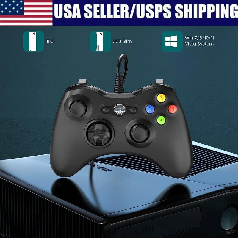 Wired Controller USB For PC Compatible With Xbox 360 / Windows 7 8 10 11 Gamepad