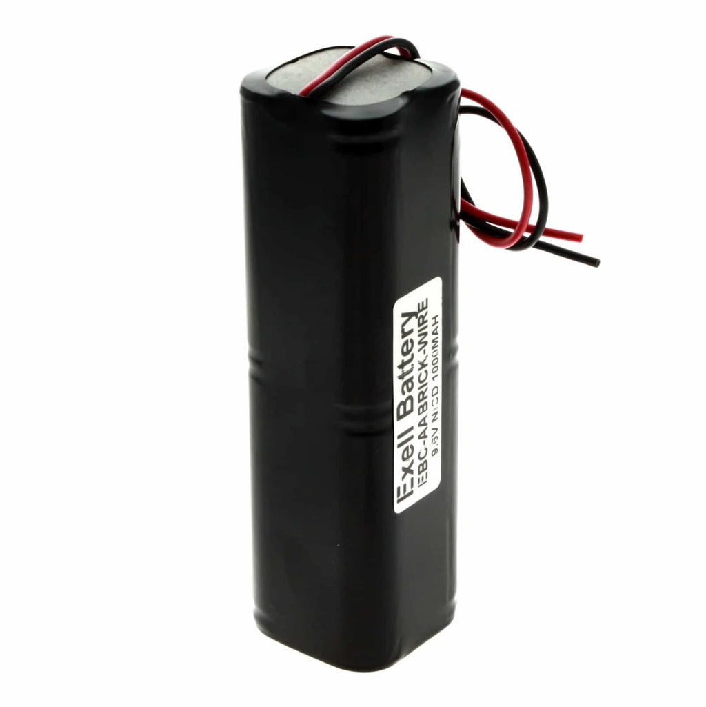 9.6V 700mAh Custom NiCD Battery with 6.0" 18AWG Wires For Exit Signs, Lighting