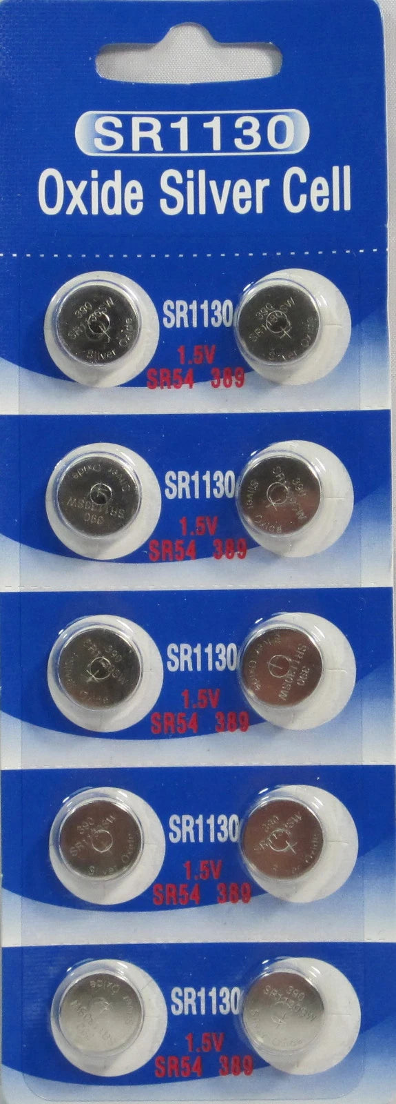 10 X 390 389 SR1130 SR54 626 LR54 D390 D389 V390 V389 AG10 Silver Oxide Battery