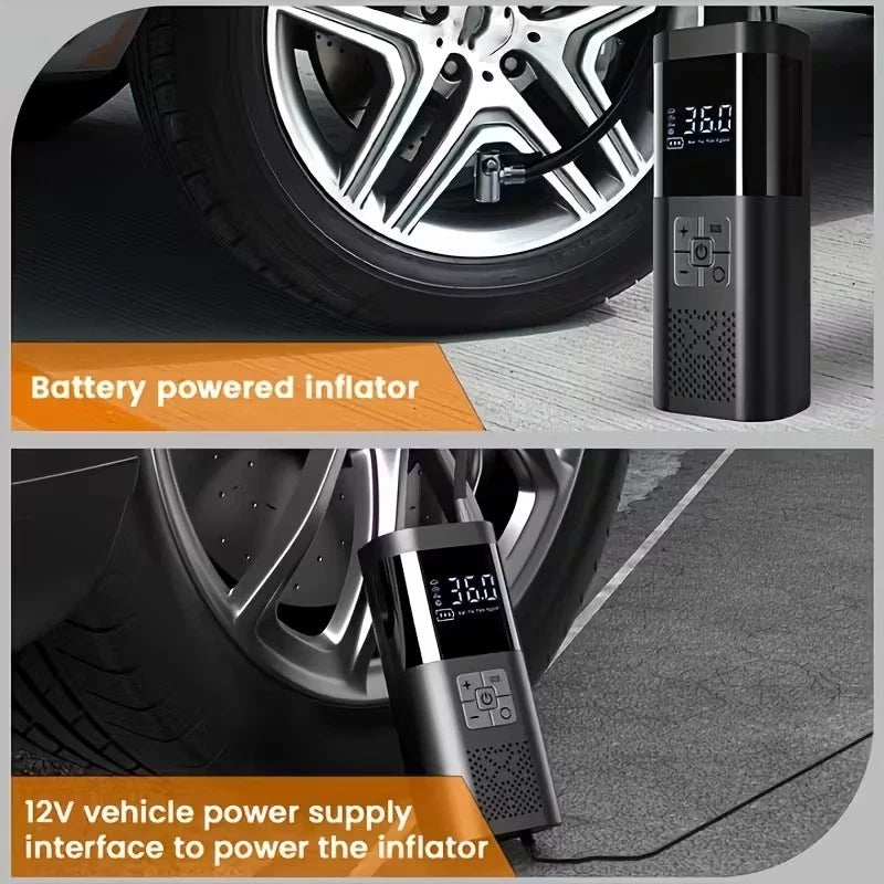 Aluminum Rechargeable Car Air Inflator Tire Electric Pump Cordless Compressor