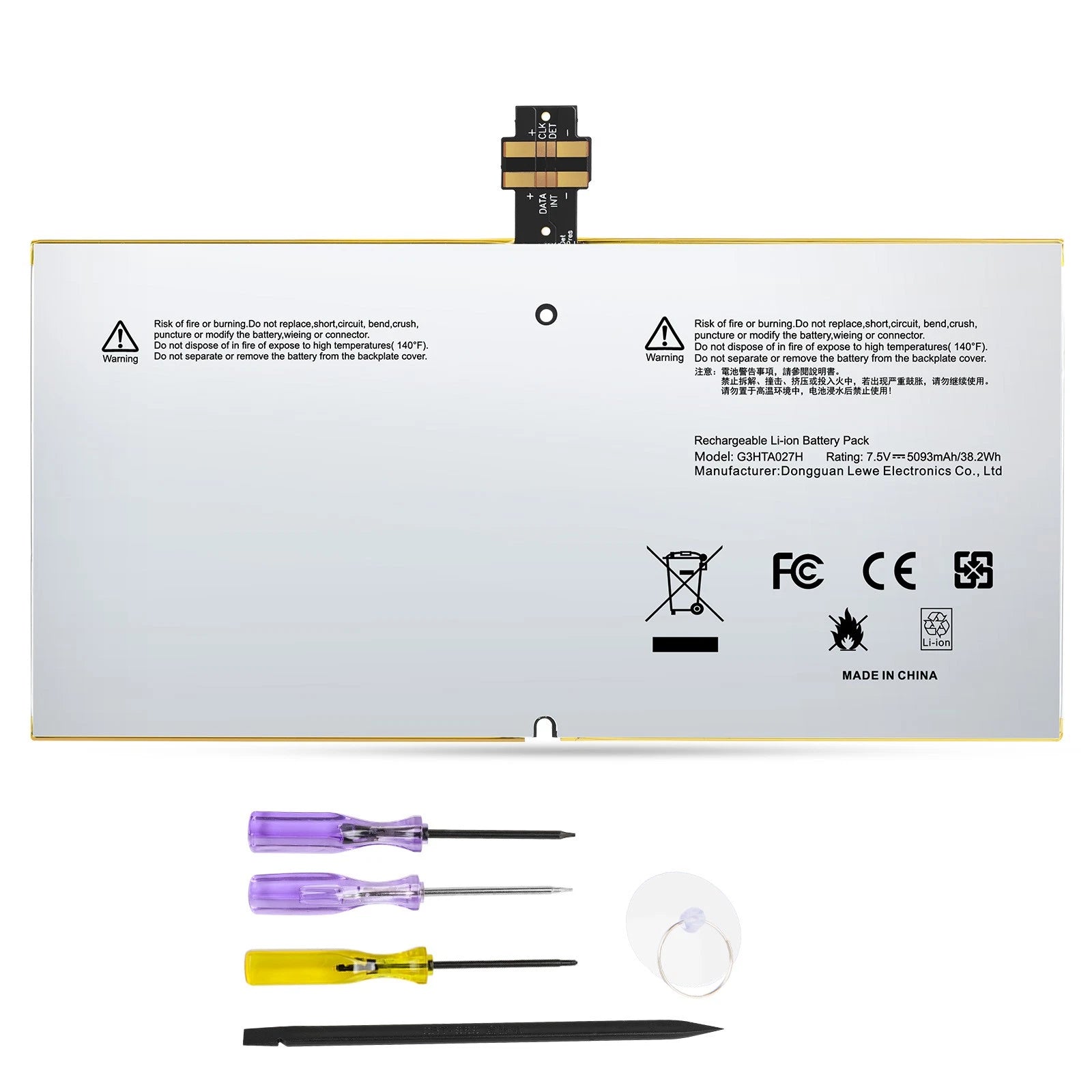 Replacement Battery For Microsoft Surface Pro 4 Pro4 0G3HTA027H 1724 5087mAh