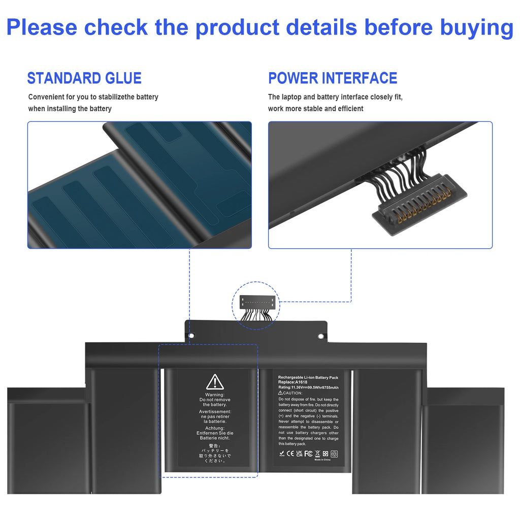 A1618 Battery For MacBook Pro 15" A1398 Retina (2015Ver) 020-00079 MJLQ2LL/A