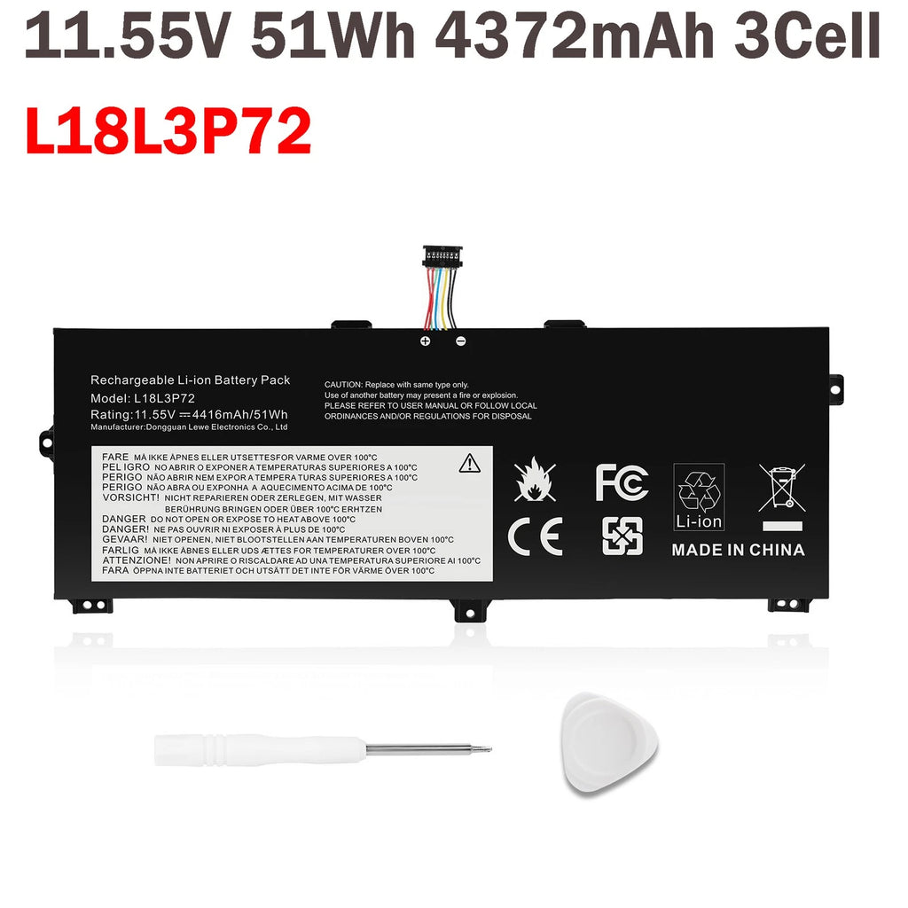 L18L3P72 L18M3P72 Battery For Lenovo ThinkPad X390 Yoga/ X13 Yoga 1st Gen Series
