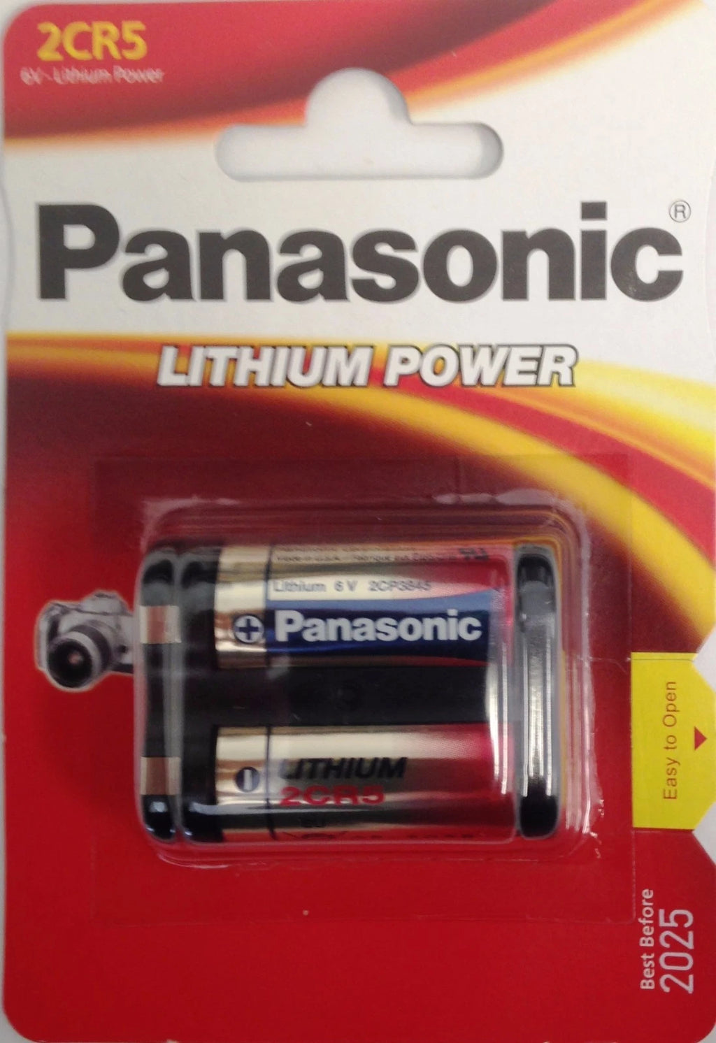 6 Pcs Panasonic 2CR5 Lithium Photo Battery, DL45, KL2CR5, 5032LC