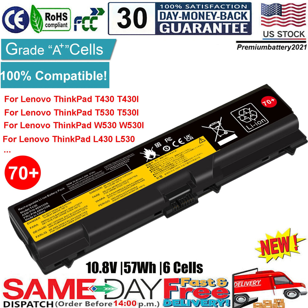 70+ 0A36302 laptop Battery for Lenovo ThinkPad T430 T530 W530 SL410 45N1005