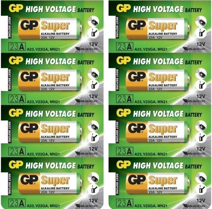 8 Pcs 23AE 12V Garage Door Openers Alkaline Batteries GP 21/23 A23 23A MN21 23GA
