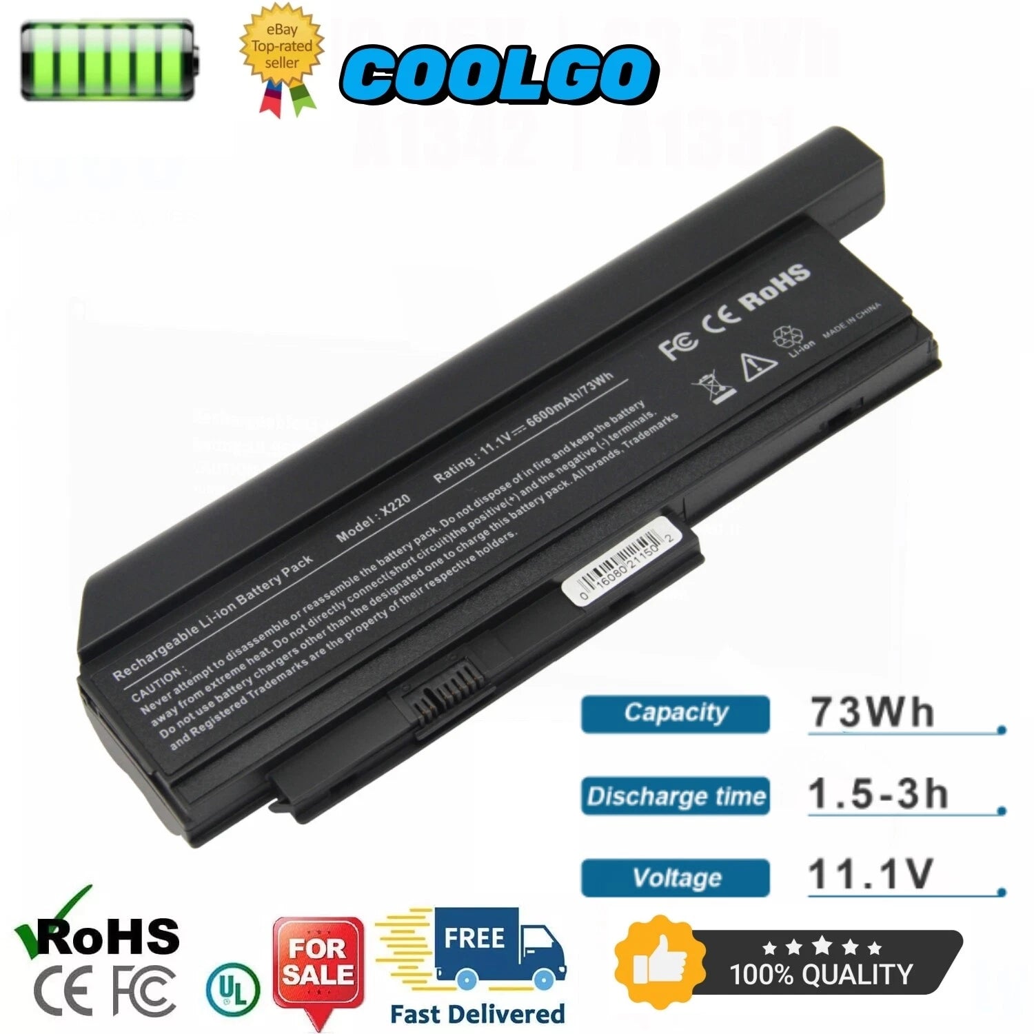 9 Cell Battery For Lenovo ThinkPad X220 X220i FRU 42T4861 42T4862 42T486 Laptop
