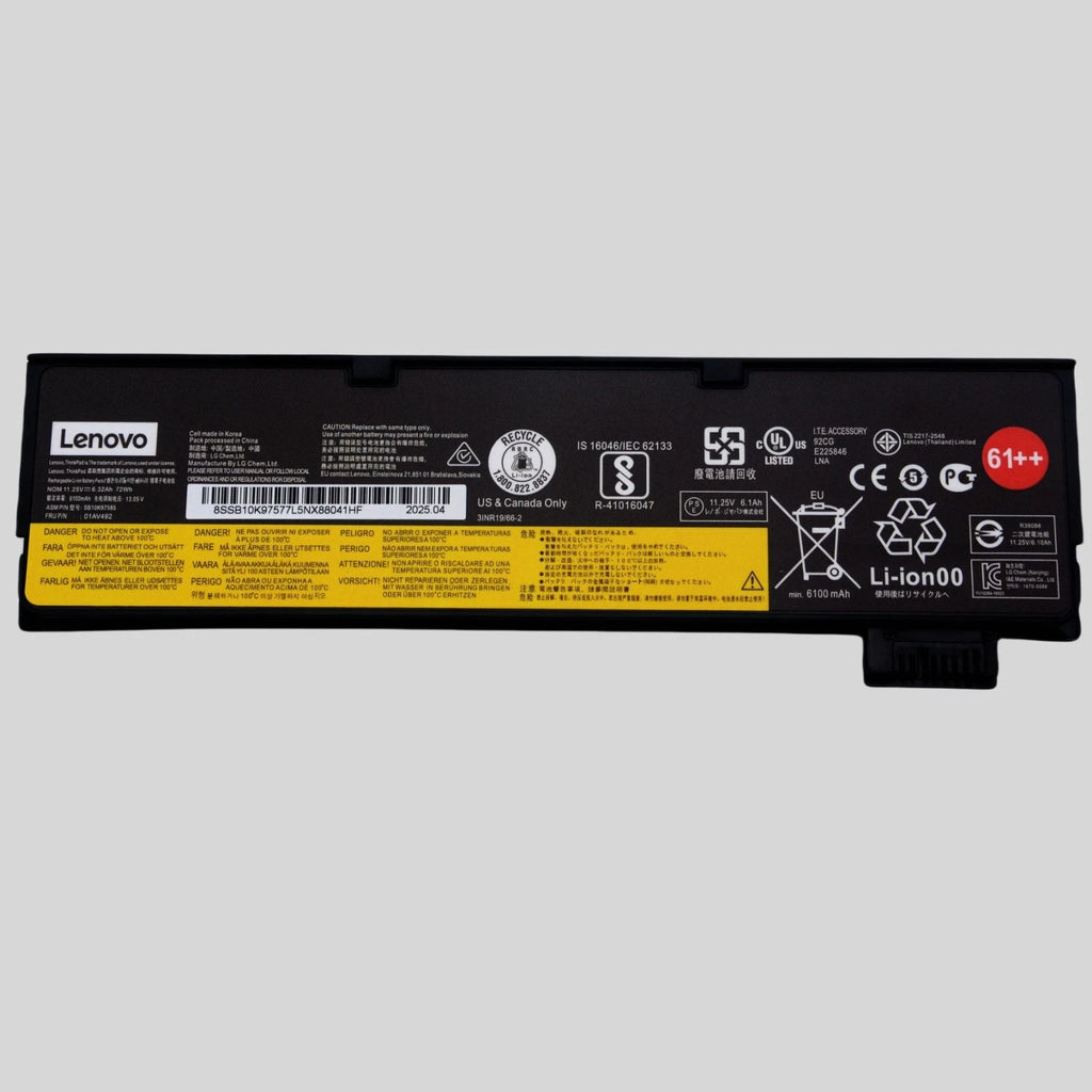 Genuine 63Wh 01AV492 Battery for Lenovo ThinkPad T480 T470 T570 T580 01AV427 NEW