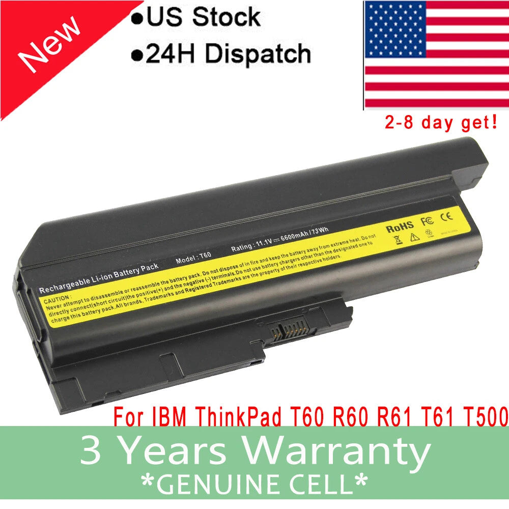 Fancy Battery For IBM Lenovo ThinkPad T61 T61p T60 R61 R61i R60 T500 W500 R500