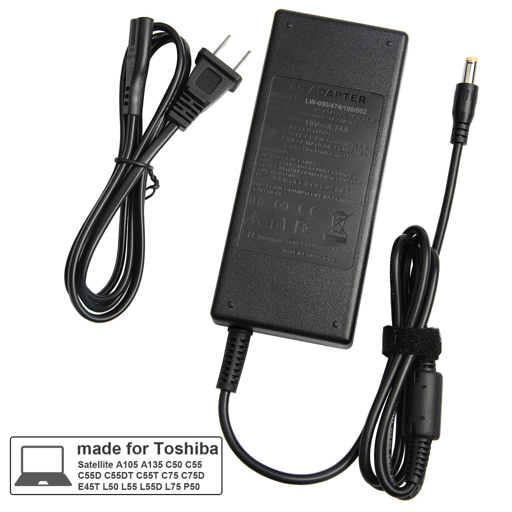 5.5*2.5mm Laptop Charger Power Supply Adapter for Toshiba Satellite Gateway 19V