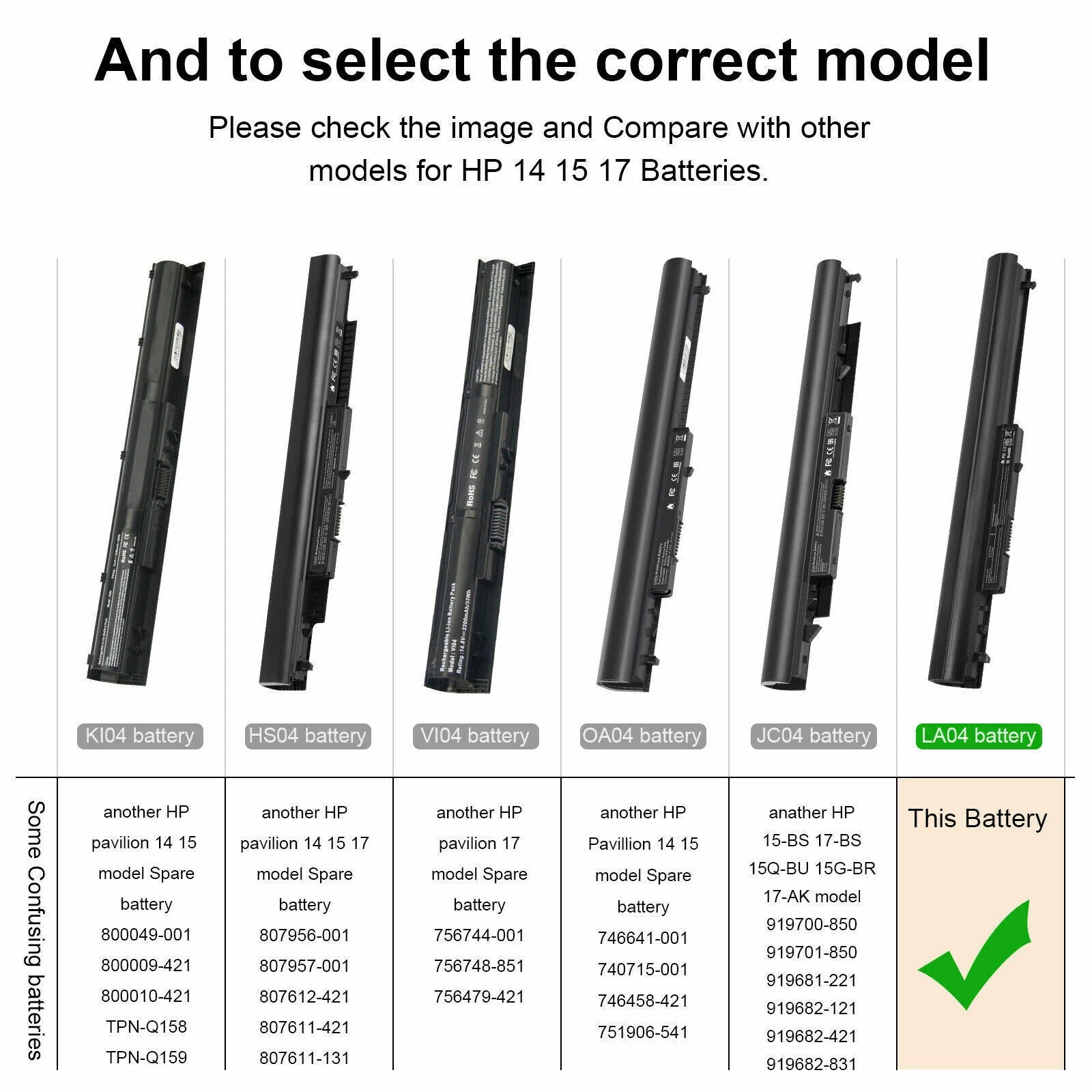 New Laptop Battery for HP Pavillion 14 15 728460-001 752237-001 776622-001