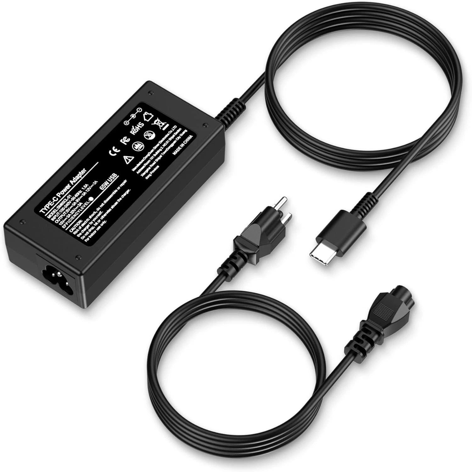 65W USB-C Type-C AC Adapter Laptop Charger For Lenovo ThinkPad Yoga Dell HP ASUS