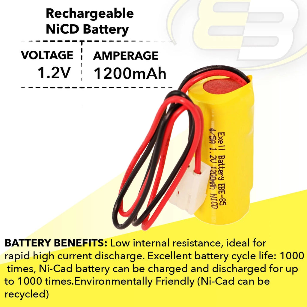 Emergency Lighting Battery Compatible With ANIC1056