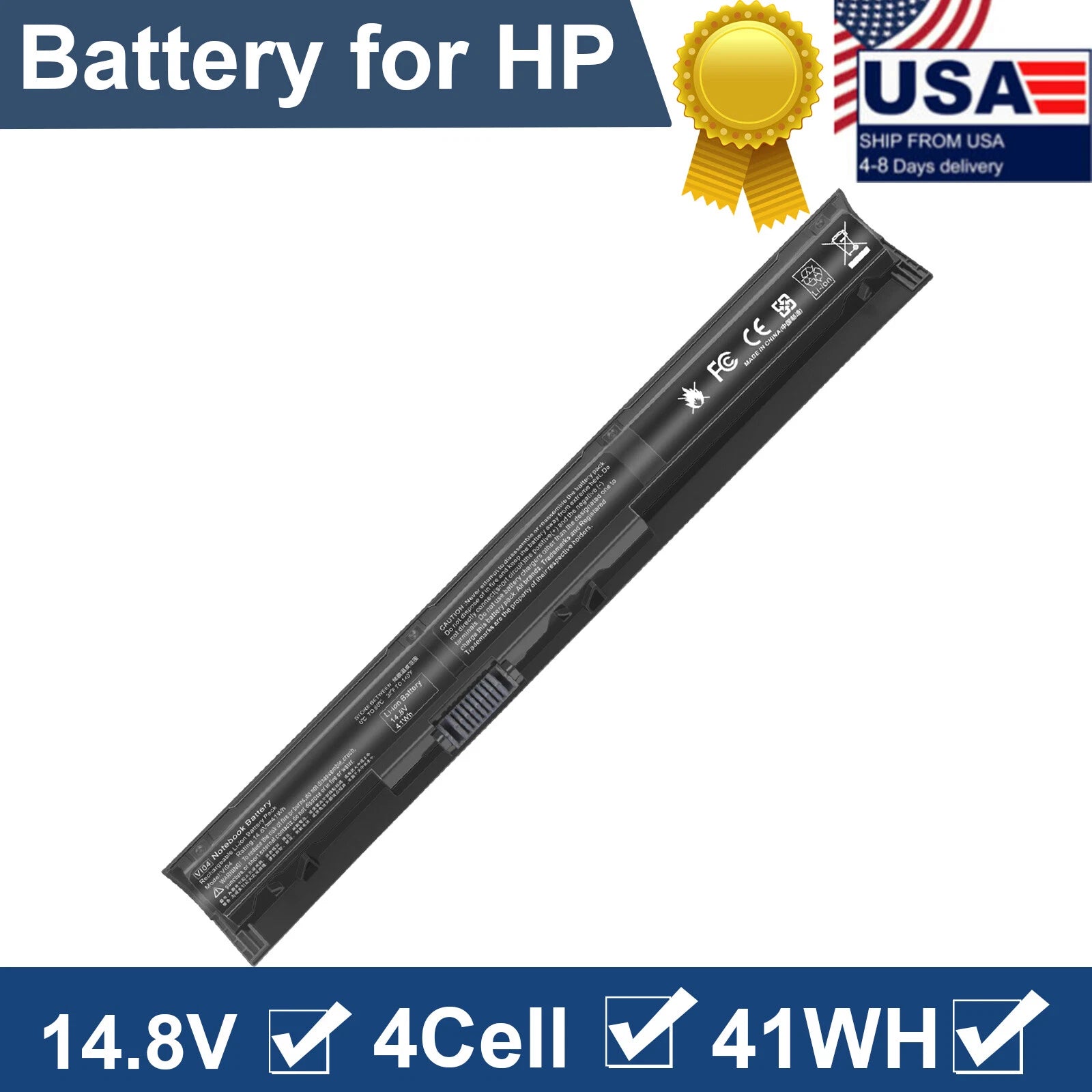 Battery for HP ProBook 440 445 450 455 G2 Envy 14 15 17 Series 756479-421 VI04