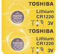 CR 1220 TOSHIBA LITHIUM BATTERIES (2 piece) 3V Watch New Authorized US Seller