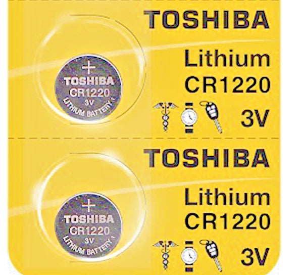 CR 1220 TOSHIBA LITHIUM BATTERIES (2 piece) 3V Watch New Authorized US Seller