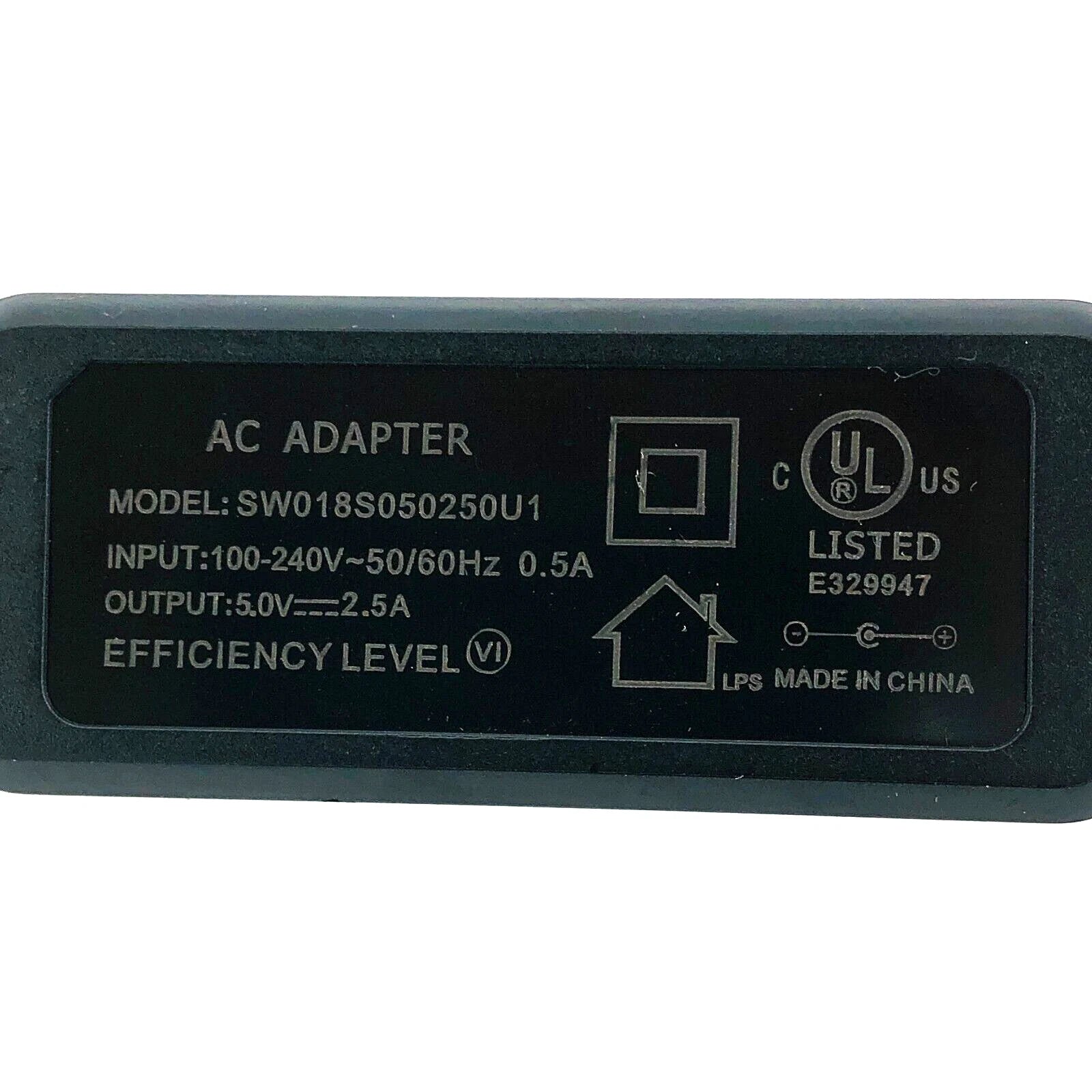 New AC/DC Adapter SW018S050250U1 Wall Power Supply 5V 2.5A Charger 3.5x1.35mm