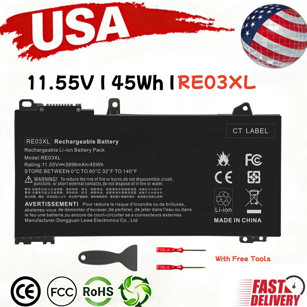 Replacement Battery RE03XL For HP Probook 430 G6 G7 45WHR L32656-005 L32656-002