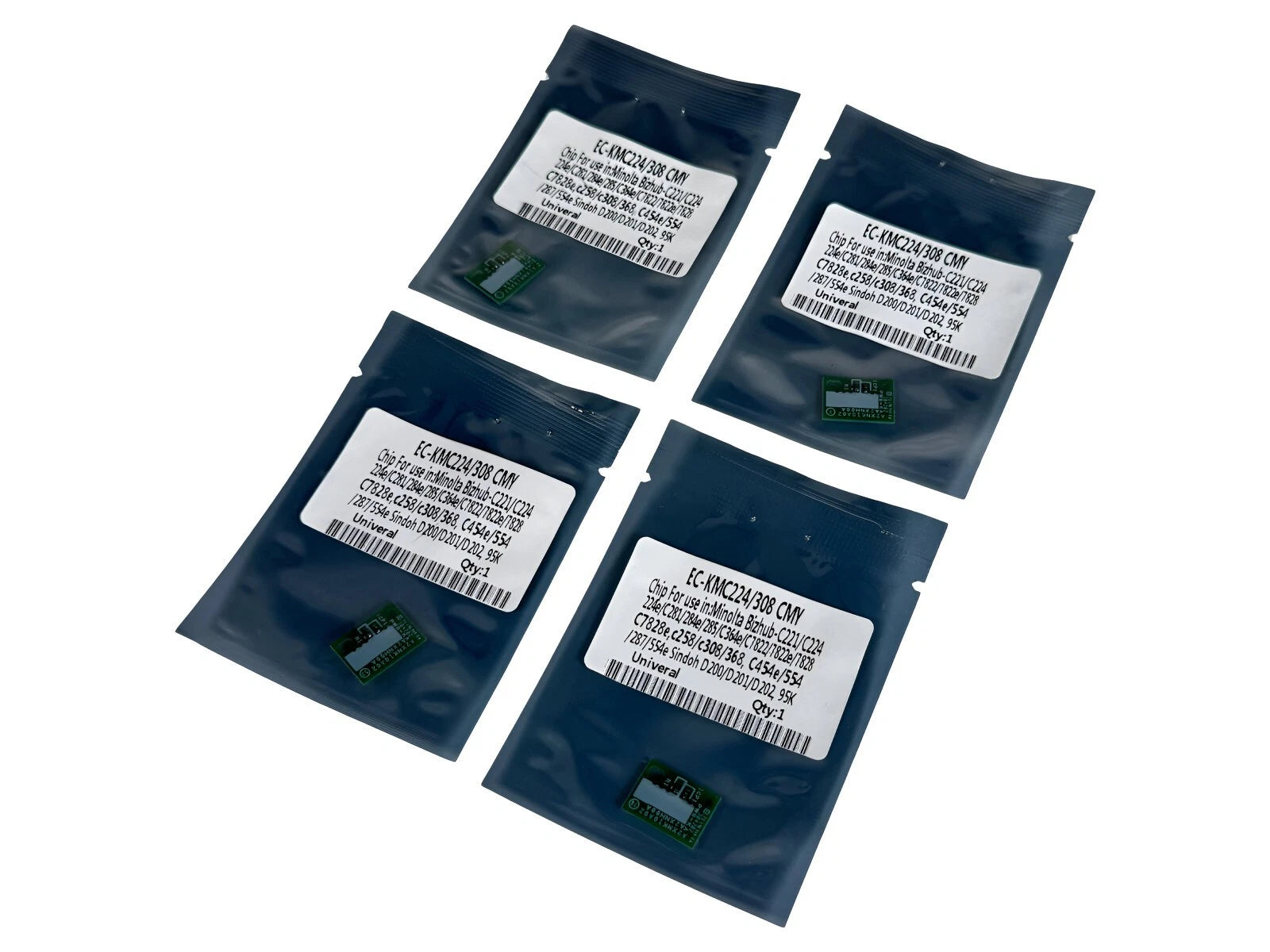 5X 4 Drum Chip (BCMY) for Konica Minolta Bizhub C224 C284 C364 C454 C554 Refill