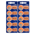 Murata CR1220 Battery 3V Lithium Coin Cell - Replaces Sony CR1220 (10 Batteries)