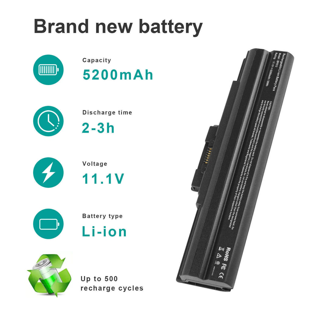 Battery for Sony Vaio VGP-BPS13B/Q VGP-BPS13/Q VGP-BPS21B VGP-BPL13 VGP-BPS21A/B