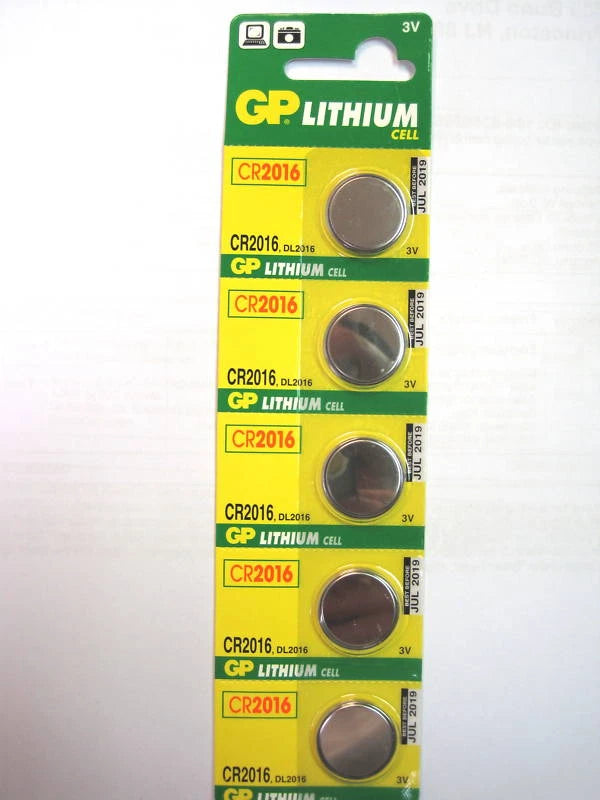 5 pc CR2016 CR 2016 3v Lithium Battery NEW Exp 2019 GP