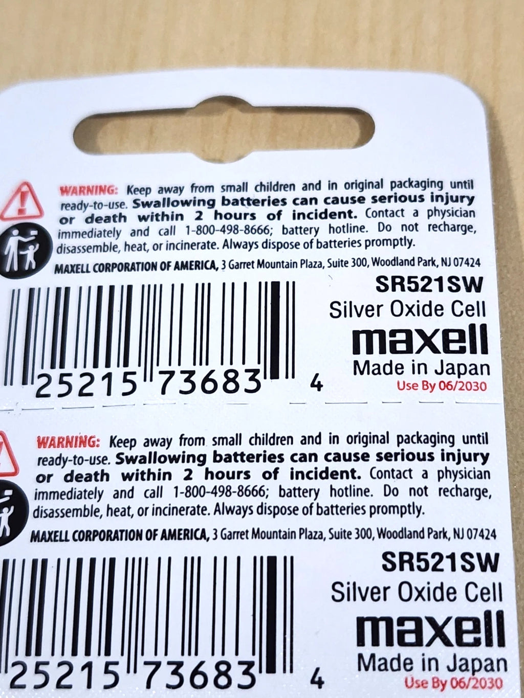 5 x Maxell 379 SR521SW Silver Oxide Watch Batteries (5 Batteries) exp. 06/2030