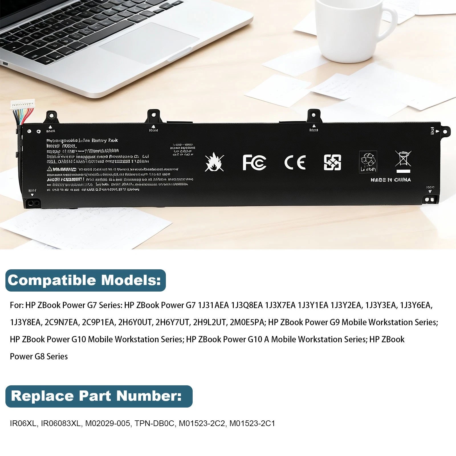 IR06XL M02029-005 Battery for HP ZBook Power G7 G8 G9 G10 Mobile Workstation New