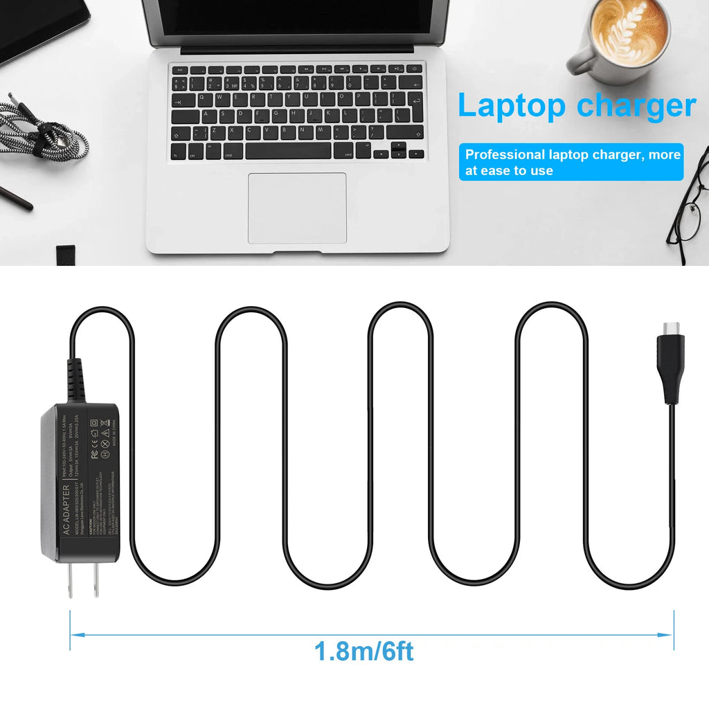 PD 65W Type-C USB-C Laptop Adapter Wall Charger Power Supply