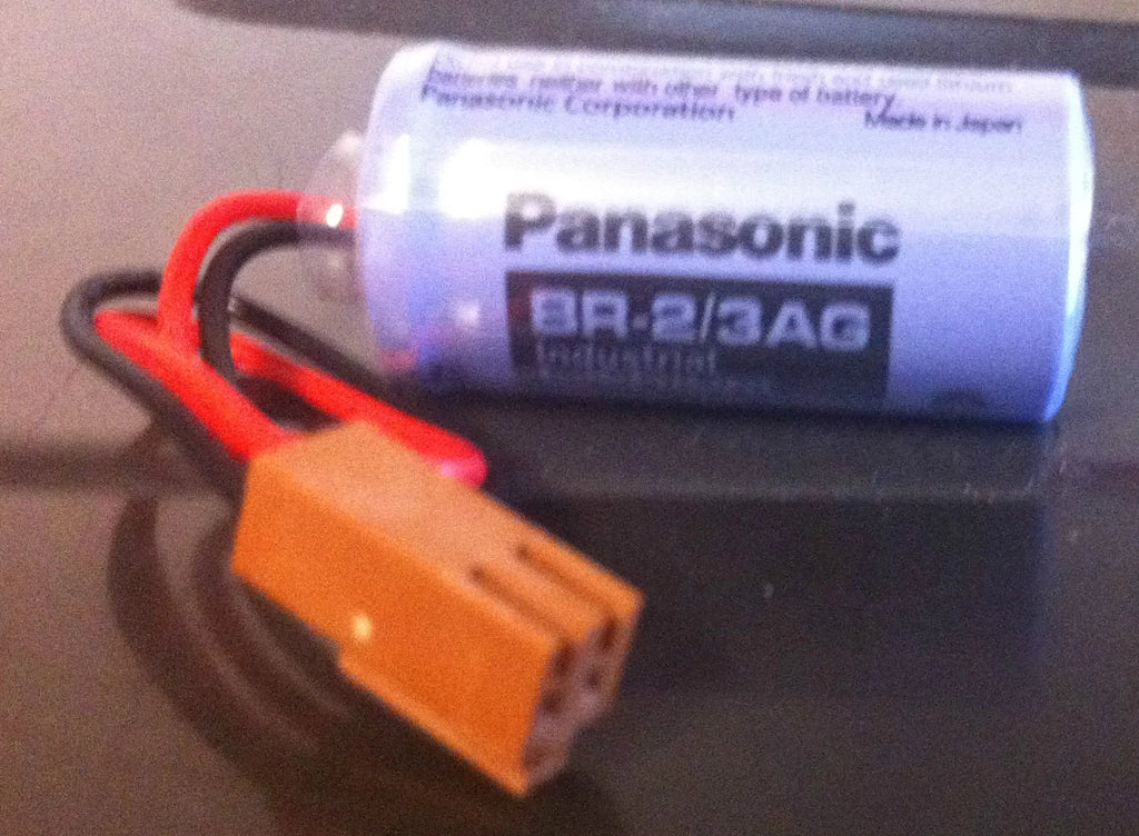 Brand New Panasonic BR-2/3AG 3V 2/3A size PLC Lithium Battery, w/ Plug