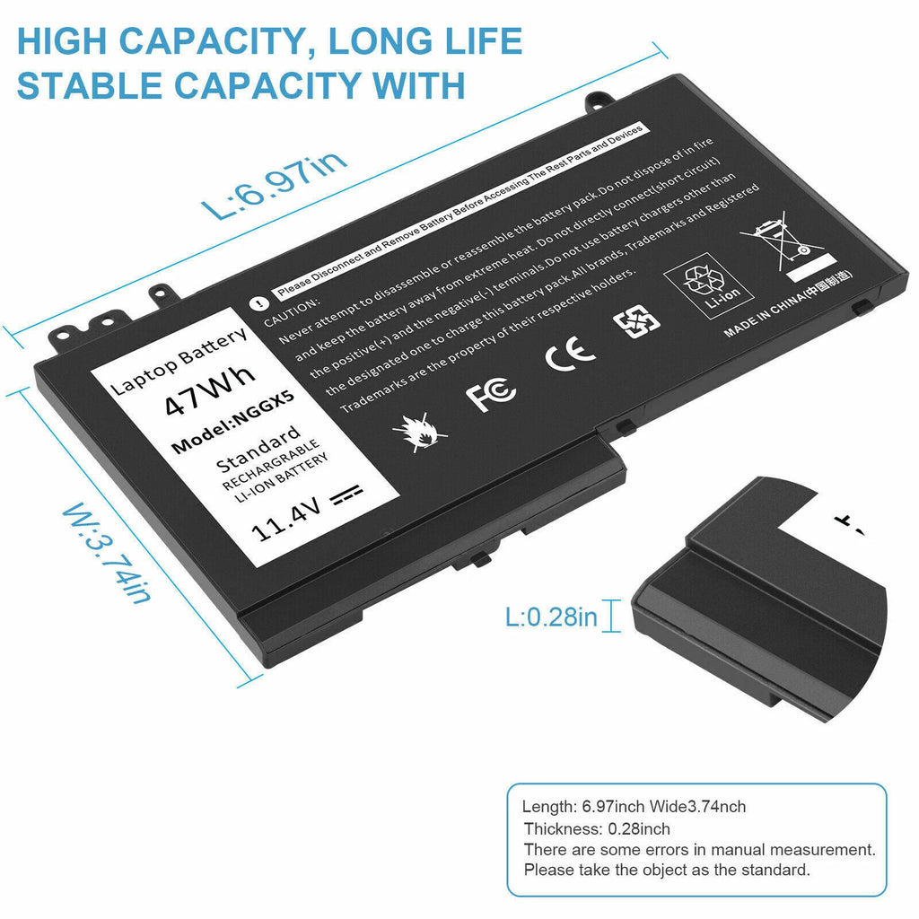 NGGX5 Battery For Dell Latitude E5270 E5470 E5570 Precision M3510 JY8DF 451-BBUM
