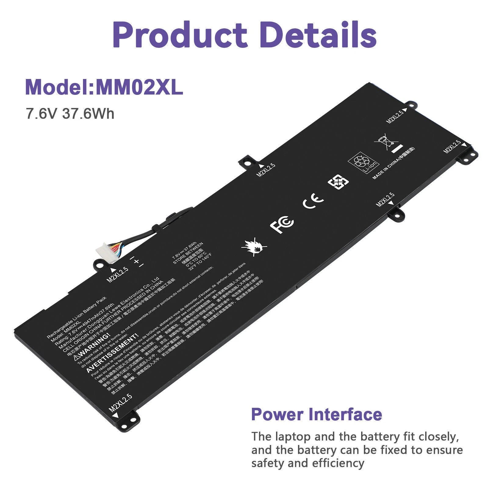 MM02XL Battery For HP Pavilion 13-AN HSTNN-DB8U HSTNN-IB8Q L27868-2D1 L28076-005