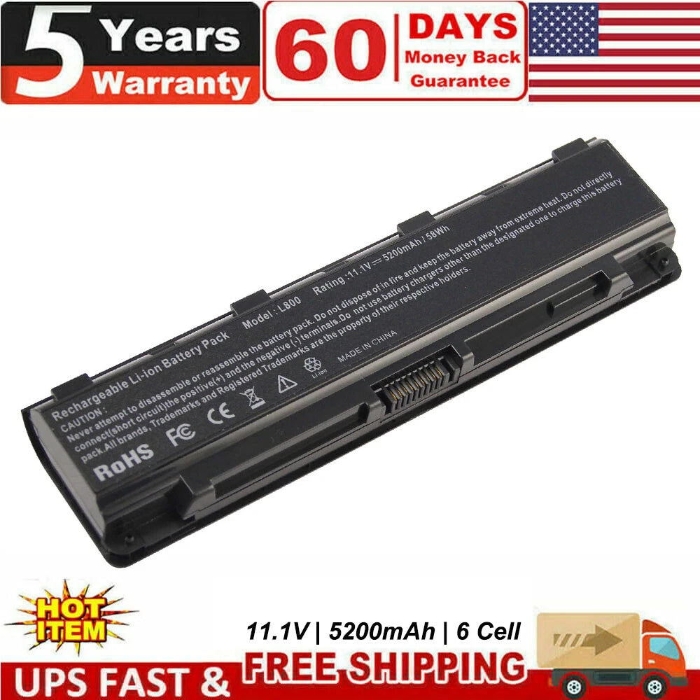 PA5024U-1BRS Notebook Battery For Toshiba Satellite C850 PABAS260 PA5027U-1BRS