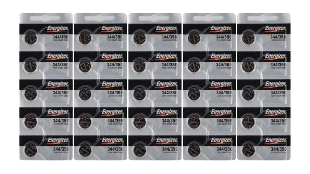 25 NEW Energizer 344/350 SR1136SW Silver Oxide Watch Batteries 1.55V-