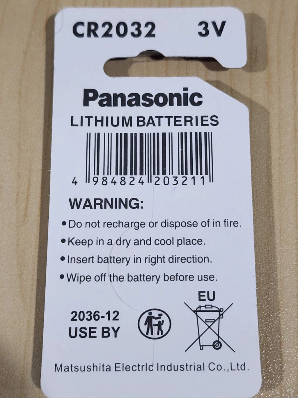 2 pc CARDED PANASONIC CR2032 cr 2032 ECR2032 3v LITHIUM BATTERY EXPIRE 2036
