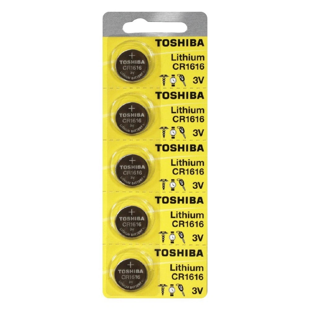5 Toshiba CR1616 1616 Lithium Coin Cell Batteries