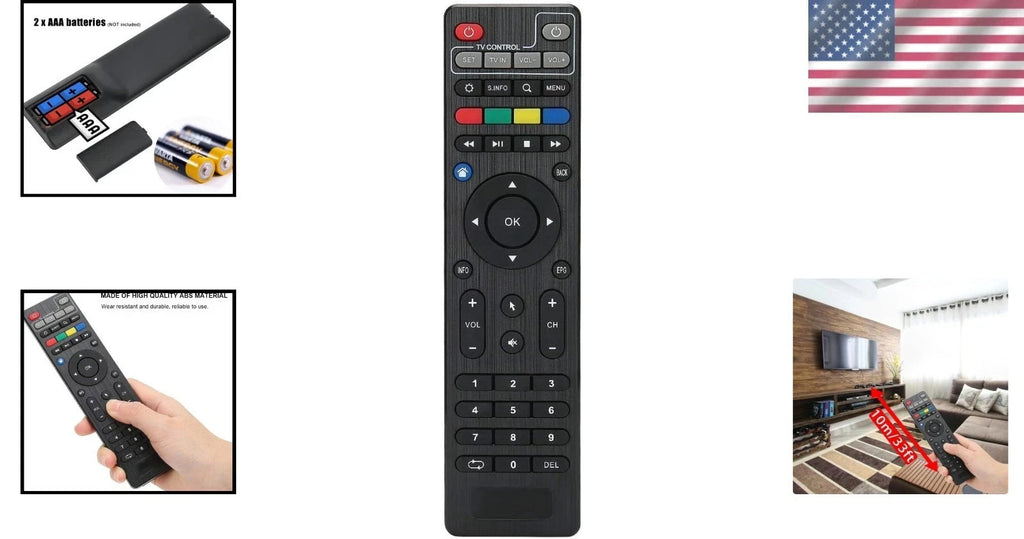 New Multifunctional TV Remote for Tvip 410/412/415/605/S300 Long-Lasting Battery